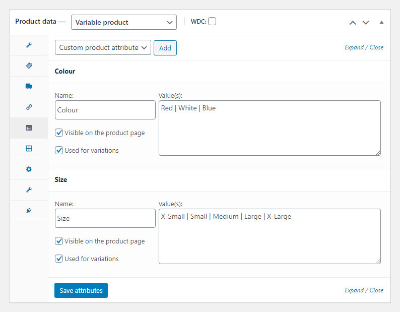 Adding a product with Variations to a WooCommerce shop